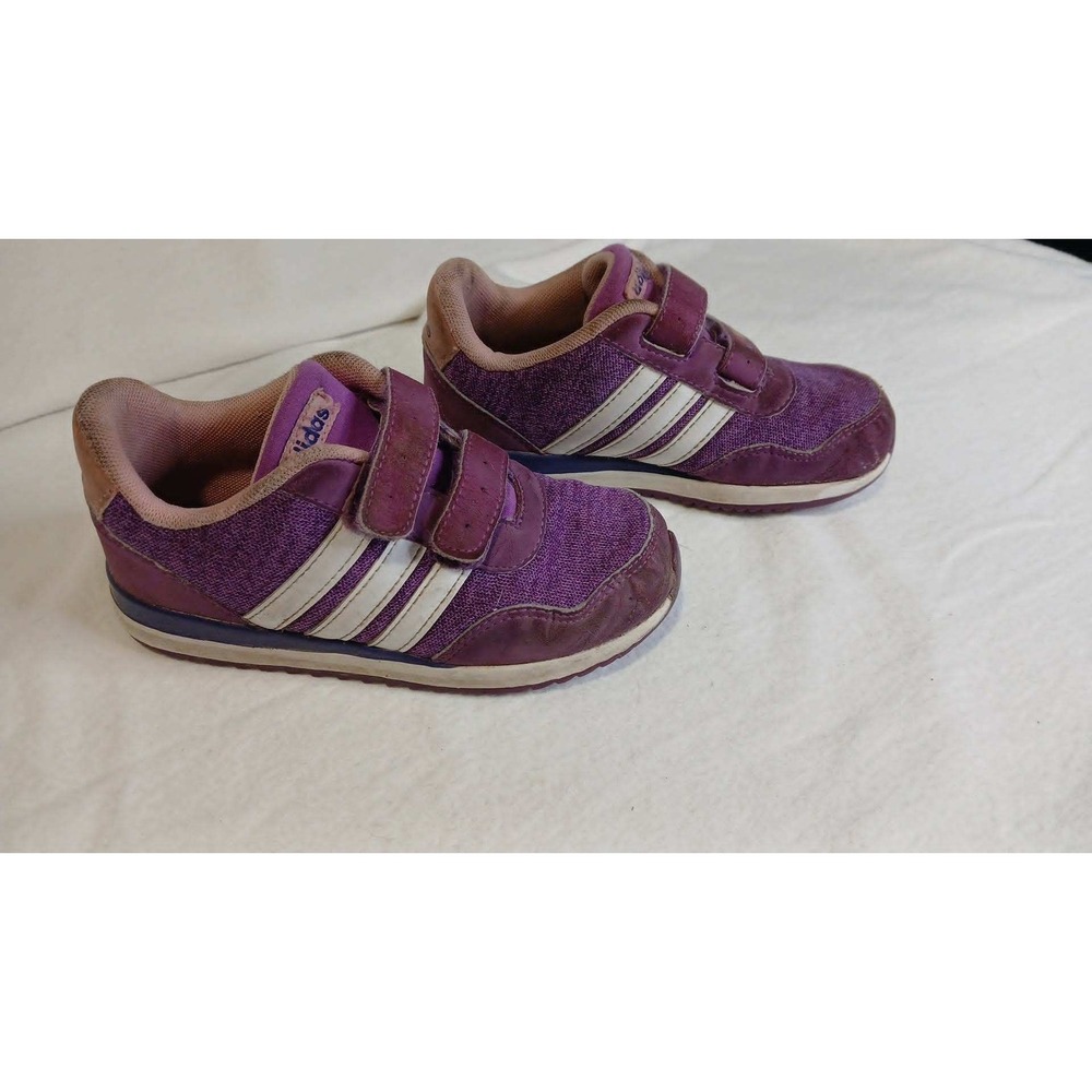 Adidas Kids Switch 2.0 Purple White Hook and Loop Sneakers BC0084 Size 10K